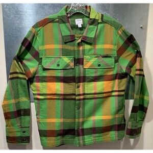 5:31 by Jerome Lamaar for And Now This Size M Green Plaid Cotton Flannel Shirt